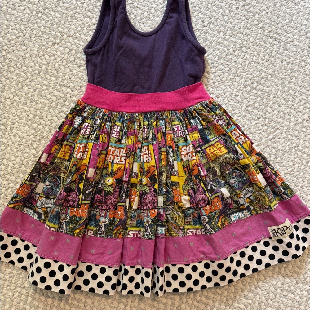 KPea Disney Star Wars Girls Dress - Purple and Pink